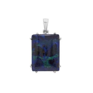 Azure Malachite Pendant in Sterling Silver 19.79cts