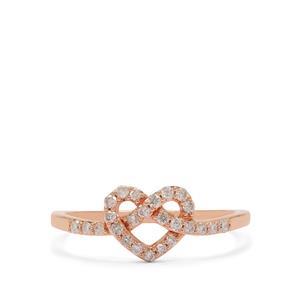 1/4ct Pink Diamond 9K Rose Gold Tomas Rae Ring 