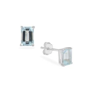 Aquamarine Sterling Silver Earrings