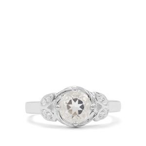 Itinga Petalite & White Zircon Sterling Silver Ring ATGW 1.10cts