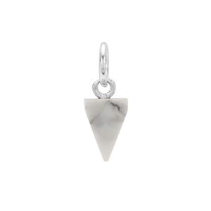 3.40ct Howlite Sterling Silver Molte Charm Pendant 