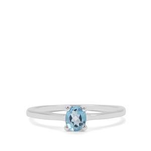 0.42ct Swiss Blue Topaz Sterling Silver Ring