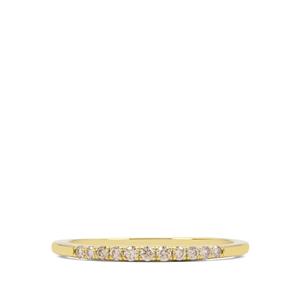 1/8ct Golden Ivory Diamonds 9K Gold Ring 
