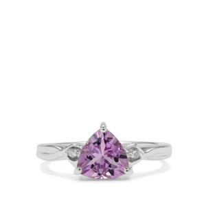 Moroccan Amethyst & Diamond Sterling Silver Ring ATGW 1.45cts