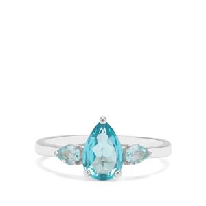 1.49ct Madagascan Blue Apatite Sterling Silver Ring
