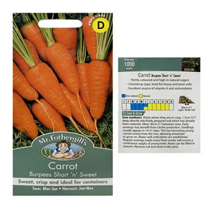 Carrot Burpees Short n Sweet Seeds (Av 1000 Seeds)