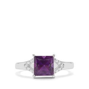 Zambian Amethyst Ring in Sterling Silver 1.70cts
