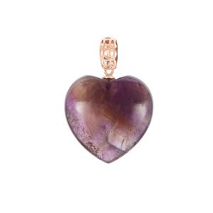 Zambian Amethyst Pendant in Rose Gold Tone Sterling Silver 46.90cts