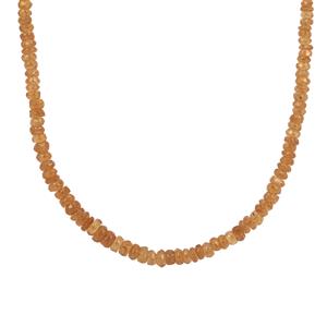 48ct Hollandine Garnet Sterling Silver Beads Necklace 