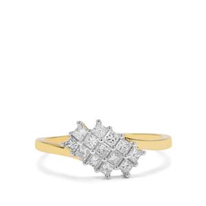 1/2ct Diamond 9K Gold Tomas Rae Ring