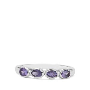0.70ct AA Tanzanite Sterling Silver Ring