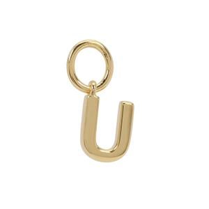 Molte U Letter in Gold Plated Sterling Silver