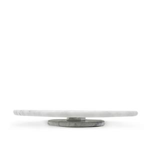 Round Marble Serving Tray Display - Grey