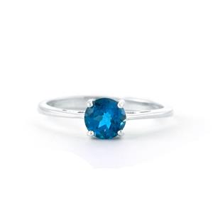 Ceylon Blue Topaz Ring in Sterling Silver 1cts