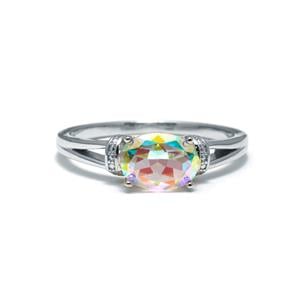 1.50cts Mercury Mystic Topaz Sterling Silver Ring 