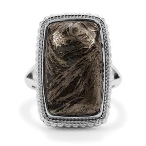 16.50ct Feather Pyrite Sterling Silver Aryonna Ring