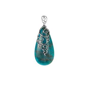 132.25cts Neon Apatite Sterling Silver Pendant 