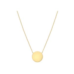 Signature Disk Necklace in 9K Gold 43cm/17'