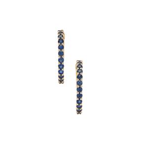 1.20ct Australian Blue Sapphire 9K Gold Earrings 