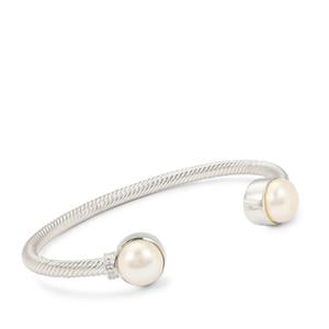 Freshwater Cultured Pearl Sterling Silver Bangle (10mm)