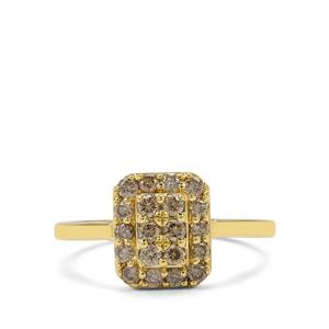 1/2ct Champagne Argyle Diamonds 9K Gold Ring