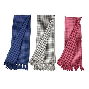 Houndstooth Print luxe Cotton Scarf (Choice of 3 Colors)