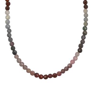 'Rainbow of Burma' 55ct Burmese Spinel Sterling Silver Necklace