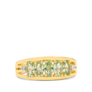 Kijani Garnet & Diamonds 9K Gold Ring ATGW 1.30cts