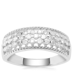 Diamond Ring in Sterling Silver 0.51ct