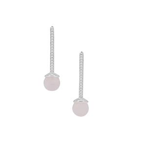 5.05ct Pink Aragonite Sterling Silver Earrings