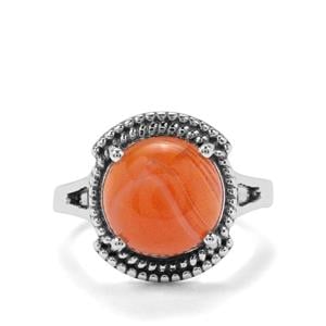 4.92ct Botswana Agate Sterling Silver Ring