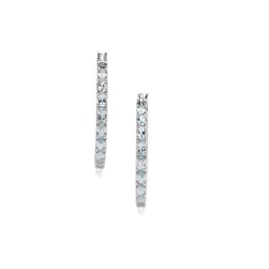 Aquamarine Earrings in Sterling Silver 6.45cts
