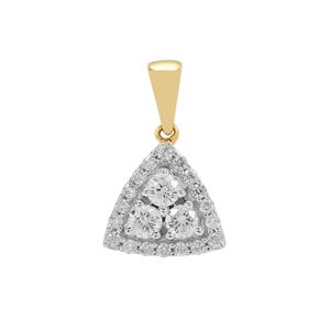 1/2ct Diamonds 9K Gold Pendant 