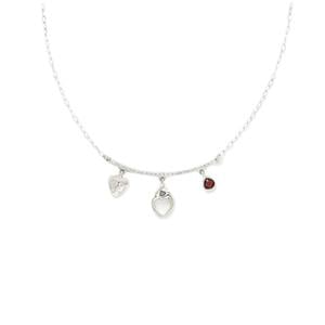 Rhodolite Garnet & White Topaz Sterling Silver Necklace ATGW 1.09cts