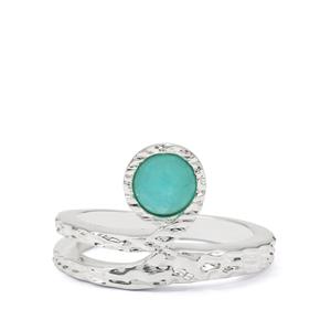 0.90cts Amazonite Sterling Silver Ring 