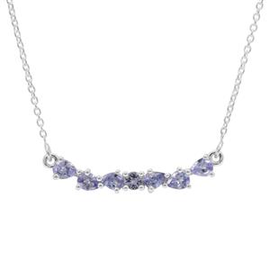 0.95ct Tanzanite Sterling Silver Necklace