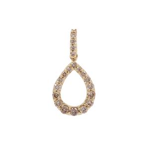 Champagne Argyle Diamond Pendant in 9K Gold 0.51ct