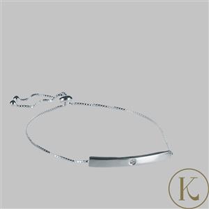 Kimbie 925 Sterling Silver Bracelet - Diamond 0.01ct