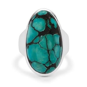 Lhasa Turquoise Ring in Sterling Silver 14.50cts