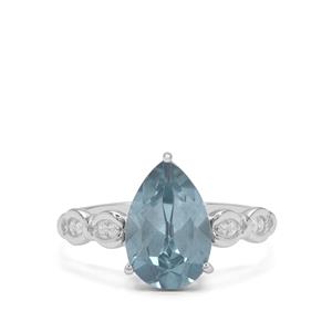 Versailles Topaz Ring with White Zircon in Sterling Silver 3.45cts