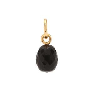 Molte Black Onyx Oval Charm in Gold Plated Silver