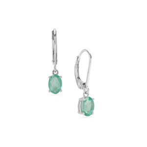 1.35cts Zambian Emerald Sterling Silver Earrings 