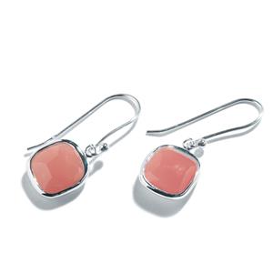 7.45cts Guava Quartz Sterling Silver Earrings 