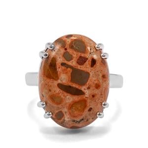  14.17ct Mexican Jasper Sterling Silver Aryonna Ring