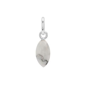 2.30ct Howlite Sterling Silver Molte Charm Pendant