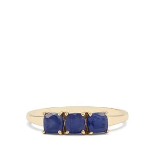 1.35ct Burmese Blue Sapphire 9K Gold Ring