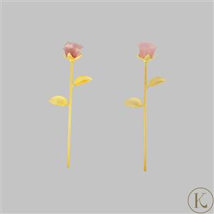 Kimbie Home The Eternal Flower Decoration In Gift Box - Available in Rose Quartz & Red Strawberry Quartz