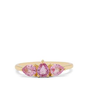 Pink Sapphire Ring in 9K Gold 1.10cts
