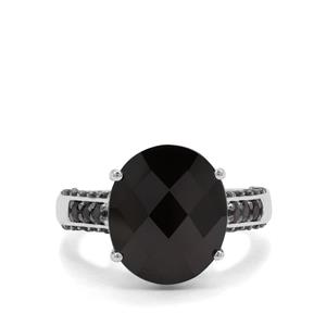 8.18ct Black Spinel Sterling Silver Ring