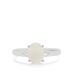 2cts Rainbow Moonstone Sterling Silver Ring 